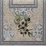 Bieżnik gobelinowy 40x100 4094 naturalny niebieski gałązka oliwna - 3