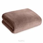 Koc na fotel jednokolorowy 70x160 TEDY mocha imitujący buklę - 5