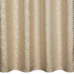 Zasłona na przelotkach 140x250 SEMI cappuccino szampański geometryczny wzór - 6