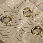 Zasłona na przelotkach 140x250 SEMI cappuccino szampański geometryczny wzór - 3