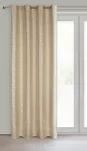Zasłona gotowa na przelotkach 140x250 SEMI cappuccino szampański geometryczny wzór - 7