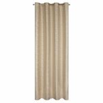 Zasłona na przelotkach 140x250 SEMI cappuccino szampański geometryczny wzór - 9
