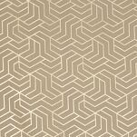 Zasłona na przelotkach 140x250 SEMI cappuccino szampański geometryczny wzór - 2