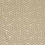 Zasłona gotowa na przelotkach 140x250 SEMI cappuccino szampański geometryczny wzór - 4