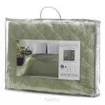 Narzuta jednokolorowa 170x210 VANESA jasna zieleń obszyta marszczoną falbaną - 2