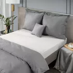 Prześcieradło satyna bawełniana bez gumki NOVA 1 srebrne 220x210 - 5