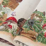 Nakładka wielkanocna 100x100 1287 gobelinowa naturalna czerwona kurki - 3