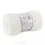 Koc na fotel 70x160 LORI biały puszysty jednokolorowy z kolekcji Design 91 - 6