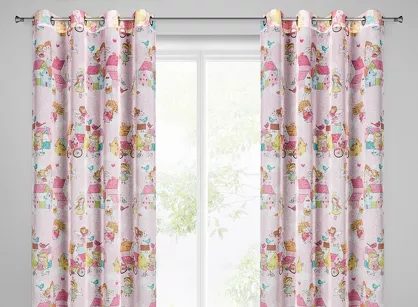 Zasłona na przelotkach 140x250 POLLY różowa dziecięca