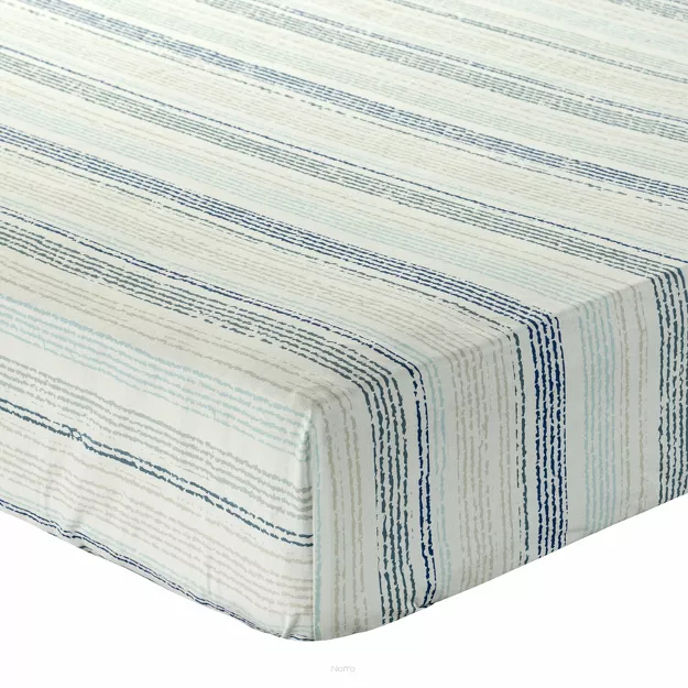 Prześcieradło z bawełny renforce z gumką PRINT 3 w pasy 160x200 z kolekcji Classic