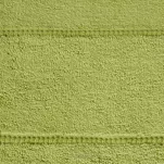 Ręcznik 50x90 MARI oliwkowy z welurową bordiurą w pasy 500 g/m2 - 2