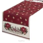 Bieżnik świąteczny 40x100 481 czerwony z motywem gwiazdy betlejemskiej - 2