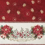 Bieżnik świąteczny 40x100 481 czerwony z motywem gwiazdy betlejemskiej - 3