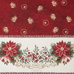 Bieżnik świąteczny 40x100 481 czerwony z motywem gwiazdy betlejemskiej - 3