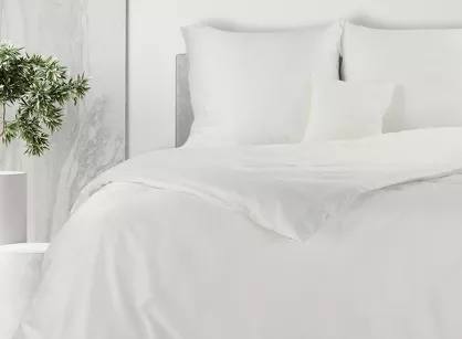 Pościel bawełniana 220x200 HARMONY biała gładka
