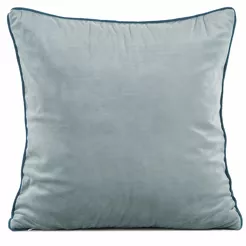 Poszewka welwetowa 45x45 GAJA 2 jednokolorowa szałwiowa obszyta lamówką