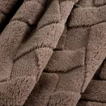 Koc 170x210 CARO ciemny beż puszysty typu flano z wytłaczanym wzorem Design 91 - 2