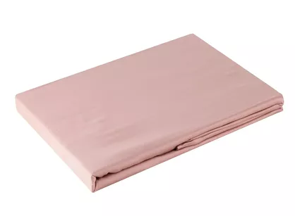 Prześcieradło satyna bawełniana bez gumki NOVA 1 pudrowe 220x210