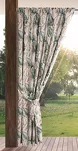 Zasłona na taras 155x200 GARDEN 7 beżowa w tunelu wodoodporna z motywem liści monstery - 9