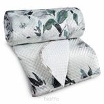 Narzuta pikowana 170x210 LOTI biała oliwkowo srebrna wzór kwiatowy Design 91 - 5