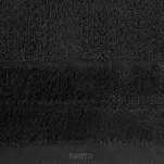 Ręcznik bawełniany 70x140 DAMLA czarny gładki z subtelną bordiurą - 3