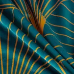 Zasłona na przelotkach 140x250 LOTOS 1 welwetowa turkusowa złota Limited Collection - 3