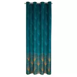 Zasłona na przelotkach 140x250 LOTOS 1 welwetowa turkusowa złota Limited Collection - 15