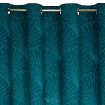 Zasłona na przelotkach 140x250 LOTOS 1 welwetowa turkusowa złota Limited Collection - 4