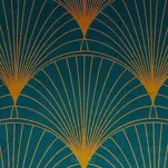 Zasłona na przelotkach 140x250 LOTOS 1 welwetowa turkusowa złota Limited Collection - 2