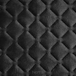 Narzuta welwetowa 220x240 DIMON czarna pikowana w geometryczny wzór - 2