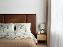 Pościel z makosatyny 220x200 AMELIA biała popielata wzór kwiatowy dwustronna Premium - 8