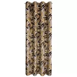 Zasłona na przelotkach 140x250 ADEL welwetowa czarna ze złotym nadrukiem na tle egzotycznych wyrazistych liści - 7