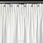 Zasłona na taśmie 140x270 CARLI welwetowa biała jednokolorowa zdobiona w dolnej części falbanami z paskiem cyrkonii - 8