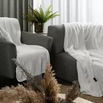 Koc jednokolorowy 170x210 TEDY biały imitujący buklę - 7