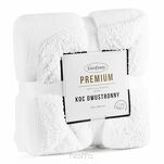 Koc jednokolorowy 170x210 TEDY biały imitujący buklę - 5