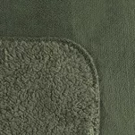 Koc jednokolorowy 170x210 TEDY oliwkowy imitujący buklę - 5