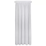 Firana na taśmie 140x270 ALIA biała gładka połyskująca srebrną nicią - 5