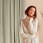 Zasłona na taśmie 140x270 ROSA welwetowa beżowa Design 91 - 17