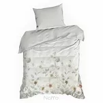 Pościel z mikrowłókna 160x200 AGGIE biała srebrna wzór kwiatowy Design 91 - 5