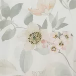 Pościel z mikrowłókna 160x200 AGGIE biała srebrna wzór kwiatowy Design 91 - 4