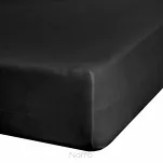 Prześcieradło z bawełny jersey 3 z gumką czarne 220x200 - 3