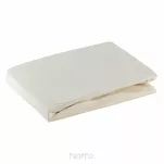 Prześcieradło z bawełny jersey z gumką beżowe 140x200 Design 91 - 6