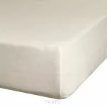 Prześcieradło z bawełny jersey z gumką beżowe 140x200 Design 91 - 4
