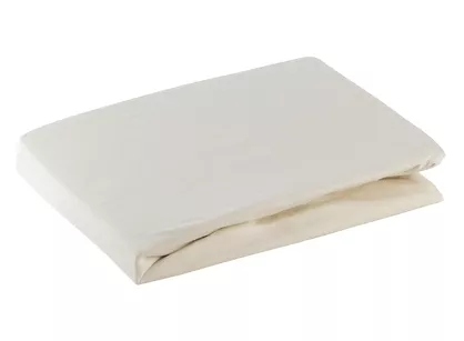 Prześcieradło z bawełny jersey z gumką beżowe 140x200 Design 91