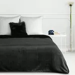 Koc jednokolorowy 150x200 TEDY czarny imitujący buklę - 6