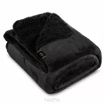 Koc jednokolorowy 150x200 TEDY czarny imitujący buklę - 5