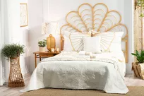 Zasłona na przelotkach 140x250 welwetowa LUNA 2A biała szampańska Limited Collection - 11