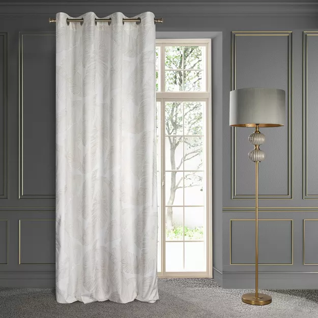 Zasłona gotowa na przelotkach 140x250 welwetowa LUNA 2A biała szampańska Limited Collection