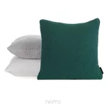 Poszewka dekoracyjna 45x45 BUKLA ciemna zieleń jednokolorowa wzór baranka - 2