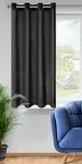 Zasłona na przelotkach 140x175 RITA jednokolorowa czarna z miękkiej tkaniny - 8